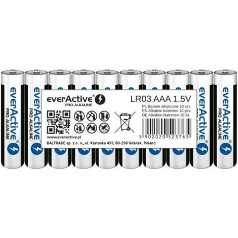 Set Baterii everActive Pro Alkaline AAA , LR03 1.5V 10 Baterii