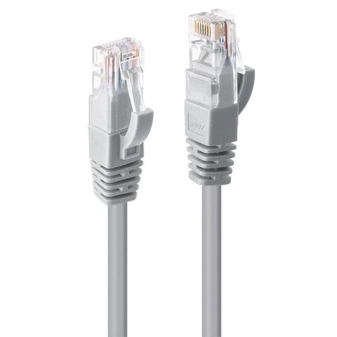 Cablu Lindy 1m Cat.6 U/UTP, Gri