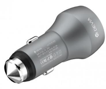 Incarcator Auto Devia Hammer, 2 x USB, 3.0A (Gri)