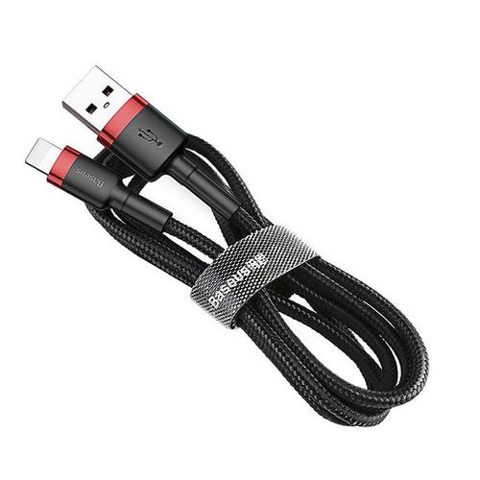 Cablu de date Baseus Cafule, Lightning - USB, 3 metri, 2A (Negru)