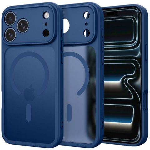 Husa MagSafe pentru Apple iPhone 18 Pro Max / 17 Pro Max, Tech-Protect, BasicMag, Bleumarin Mata