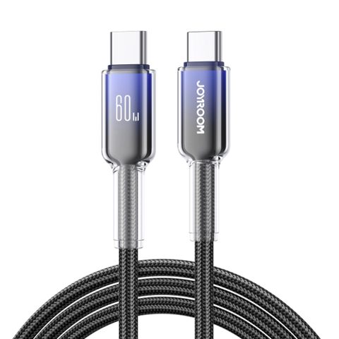 Cablu Date si Incarcare USB-C - USB-C Joyroom S-A42, 60W, 1.2m, Negru