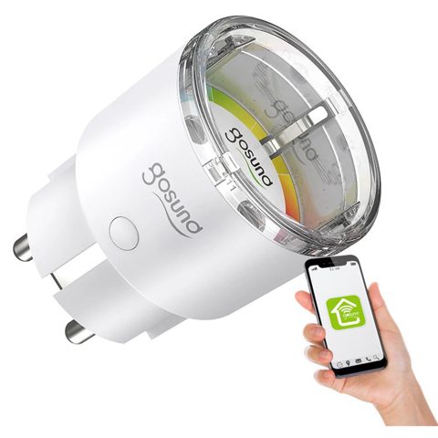 Priza inteligenta Gosund EP2, Wi-Fi, 10A, monitorizare consum energie, Smart Life, Tuya 6972391283246