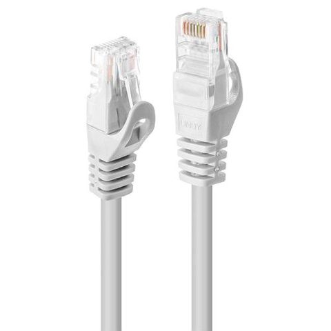Cablu de retea Lindy 2m Cat.6 U/UTP, conector A: RJ45 Male conector B: RJ45 Male, latime de banda suportata 250MHz, Alb