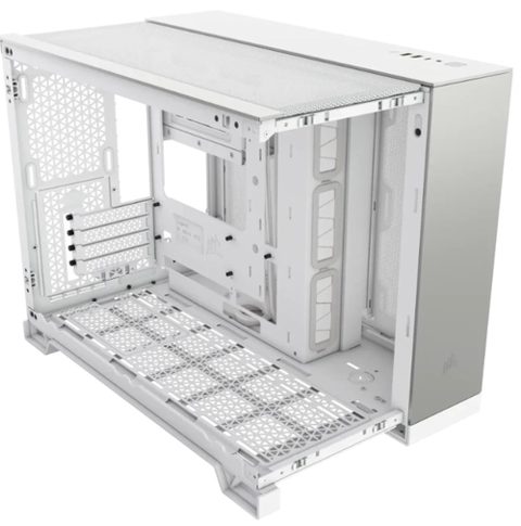 Carcasa Corsair 2500X Dual Chamber, Mini Tower, tempered glass (Alb)