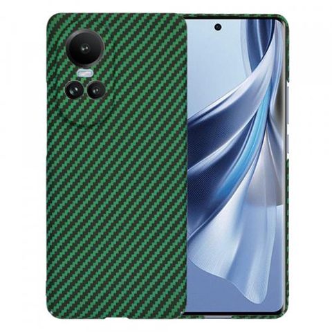 Husa pentru Oppo Reno10 / Reno10 Pro, Techsuit, Carbonite FiberShell, Verde