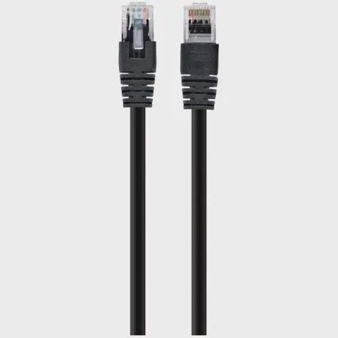 Cablu UTP GEMBIRD Cat6, cupru-aluminiu, 1 m, negru, AWG26, PP6U-1M/BK