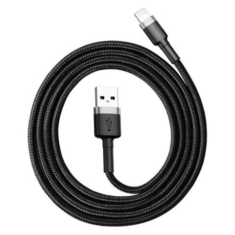 Cablu de date BASEUS Cafule Durable Nylon, Lightning - USB, QC3.0 , 2.4A , 1M (Negru)
