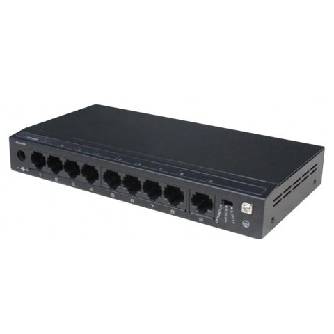 Switch ethernet PoE+ SF9P-HM, 8 porturi 10/100 Mbps POE+ downlink