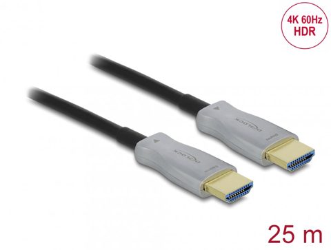 Cablu optic activ HDMI 4K60Hz HDR T-T 25m, Delock 85016