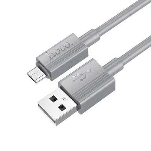 Cablu Date si Incarcare USB-A - microUSB HOCO X107, 18W, 1m, Gri
