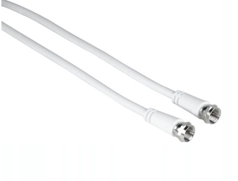 Cablu de conexiune SAT Hama 205039, 5 m, 75 dB (Alb)