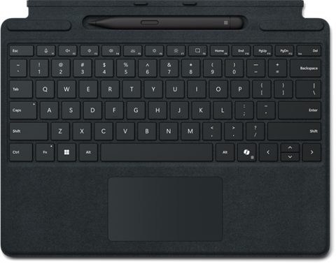 Tastatura Microsoft Surface Pro Keyboard 8X8-00162 cu Slim Pen 2, Layout ENG INTL pentru Surface Pro 11/10/9/8 (Negru)