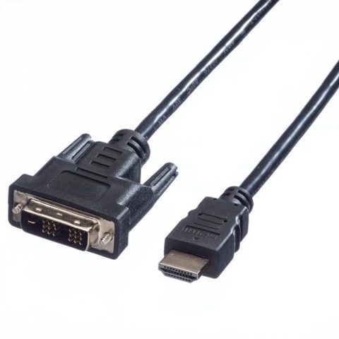 Cablu HDMI la DVI-D T-T, lungime 1.8 m, 18+1 pini, Lanberg CA-HDDV-10CC-0018-BK