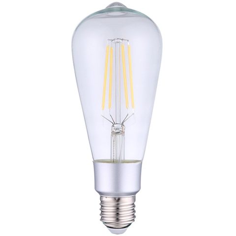 Bec inteligent Shelly Vintage ST64, Dimmer, Wi-Fi, E27, 7W, 750 LM, control aplicatie, Amazon Alexa si Google Assistant 3800235262115