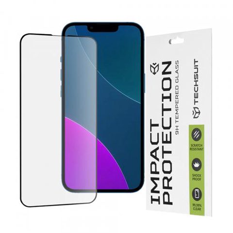 Folie de protectie Ecran Techsuit pentru Apple iPhone 13 mini, Sticla Securizata, Full Glue, 111D