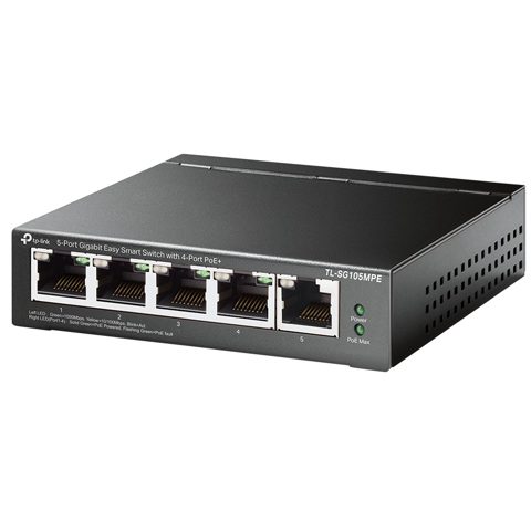 TPL SW 5P-GB EASY-SMART 4 PoE+ TP-LINK TL-SG105MPE