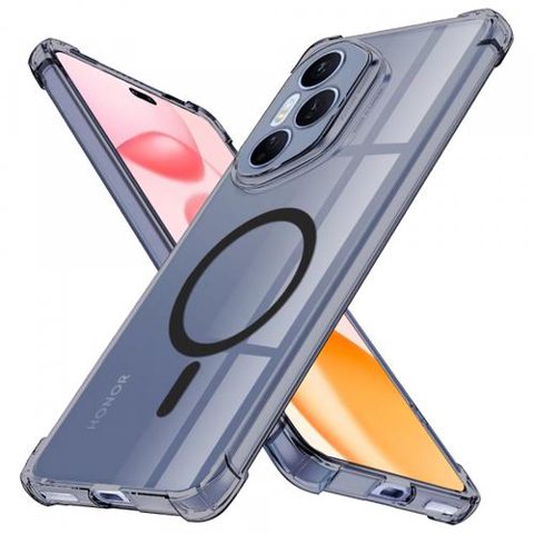 Husa Techsuit Shockproof Clear MagSafe pentru Honor 400 Pro, Neagra