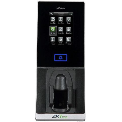 Controler de acces cu functie de pontaj ZKTeco InPULSE cu recunoastere vene, cititor de proximitate si cod PIN
