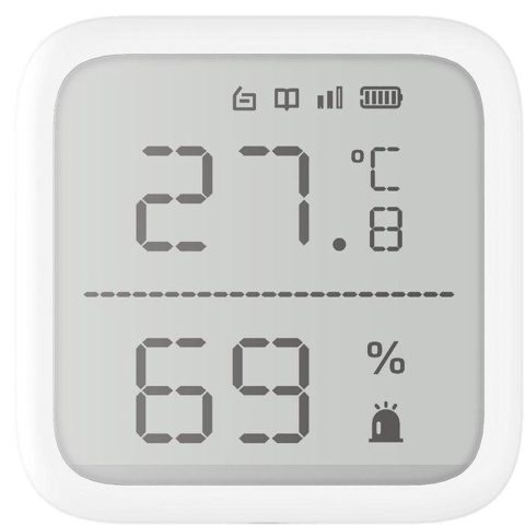 Detector de temperatura si umiditate wireless Hikvision DS-PDTPH-E-WE, seria AXPRO