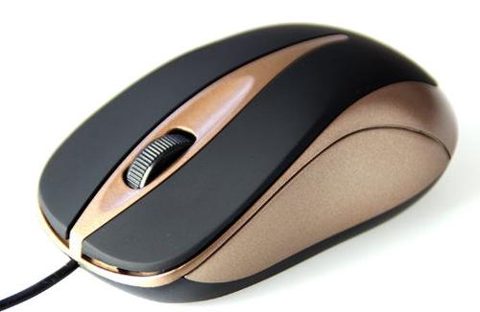 Mouse Media-Tech Plano, 800 DPI, Optic (Negru/Auriu)