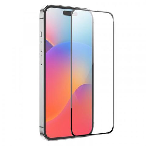 Folie de protectie Ecran HOCO G16 pentru Apple iPhone 15 Pro Max, Sticla Securizata, Full Glue, 5D (Transparent/Negru)