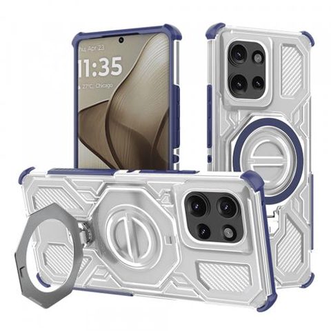 Husa pentru Motorola Edge 50, Techsuit, Carbon Shield Pro, Albastra