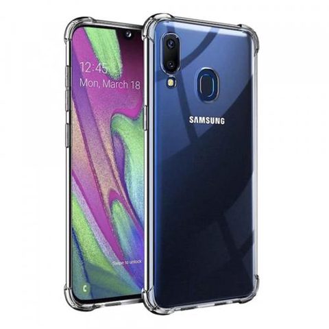 Husa pentru Samsung Galaxy A40 A405, Techsuit, Shockproof Clear, Transparenta