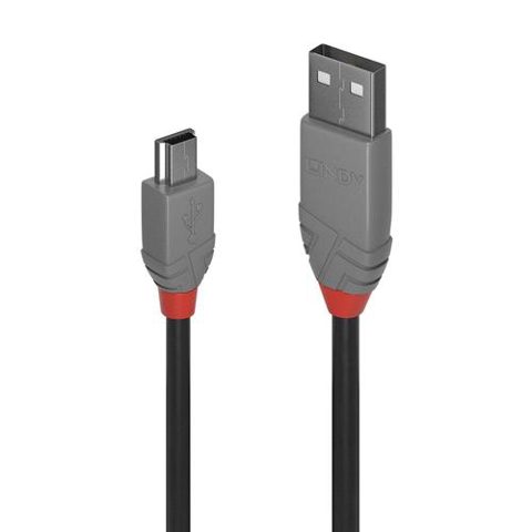 Cablu de date Lindy LY-36722, 1m, USB 2.0 Type A - USB Mini-B