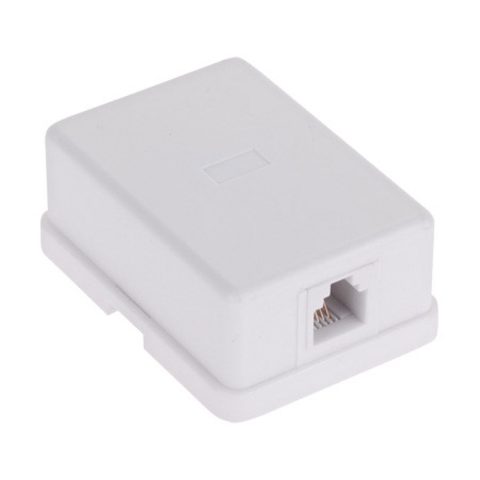 Priza telefon 6P4C simpla 1 port Alba, TEL0019