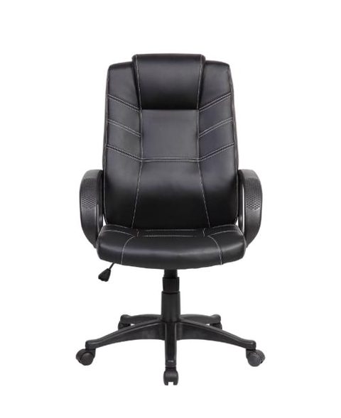 Scaun de birou ergonomic EVO Hans, piele ecologica, Negru