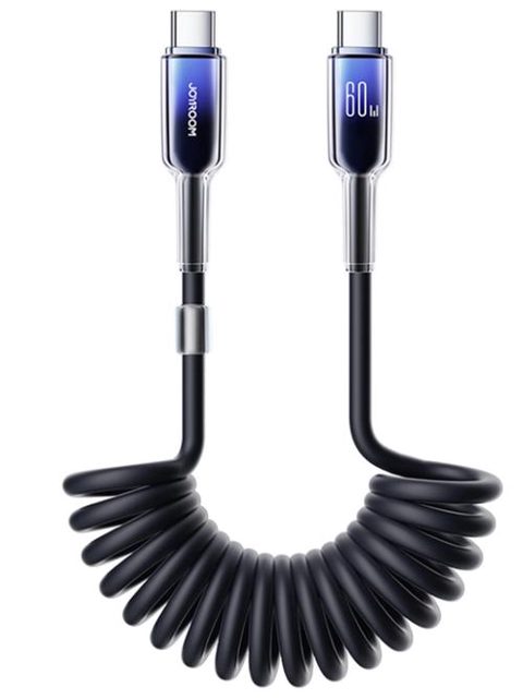 Cablu Date si Incarcare USB-C - USB-C Joyroom S-A43 Crystal, 60W, 1.5m, Negru