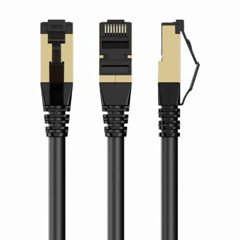 Cablu retea Gembird PP8-LSZHCU-BK-3M, S/FTP, Cat. 8, LSZH, 3m (Negru)