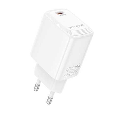 Incarcator Retea Borofone BN28 Fuente, 30W, 3A, 1 x USB-C, Alb