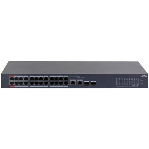 Switch 24 porturi PoE cloud management Dahua CS4226-24ET-375, 2 porturi RJ45 si SFP, PoE Watchdog, Long Distance PoE, Hi PoE, rackabil