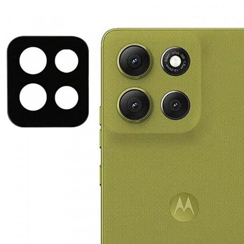 Folie de protectie Camera Spate Techsuit pentru Motorola Moto G86, Sticla Securizata, Neagra