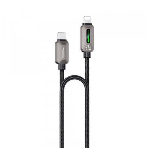 Cablu Date si Incarcare USB-C - Lightning Yesido CA199, 27W, 1.2m, Negru