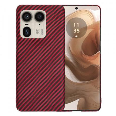Husa pentru Motorola Edge 50 Ultra, Techsuit, Carbonite FiberShell, Rosie