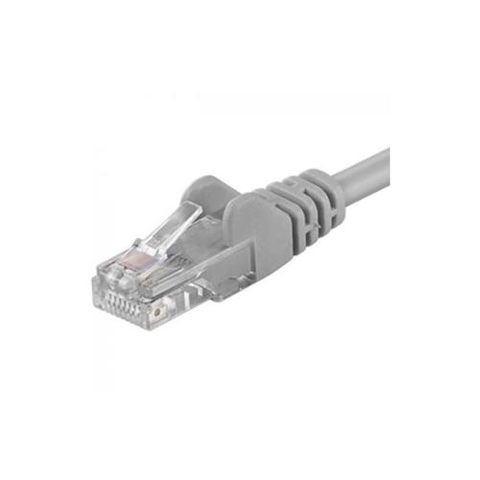 Patchcord UTP PremiumCord RJ45-RJ45 Cat.6, 0.1m, Gri