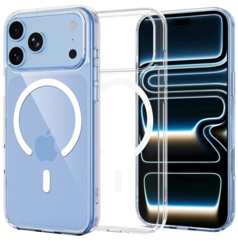 Husa MagSafe pentru Apple iPhone 18 Pro Max / 17 Pro Max, Tech-Protect, Flexair Hybrid, Transparenta