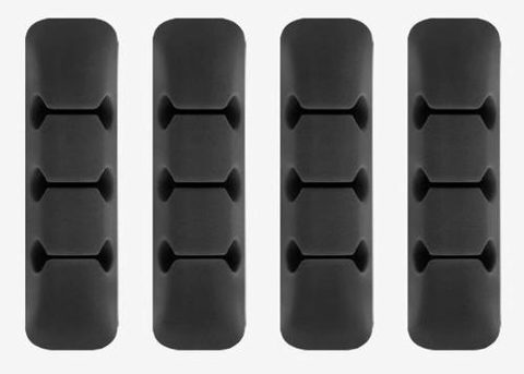 Organizator cabluri si incarcatoare cu dublu adeziv Ringke 8809688890727, set 4 bucati (Negru)