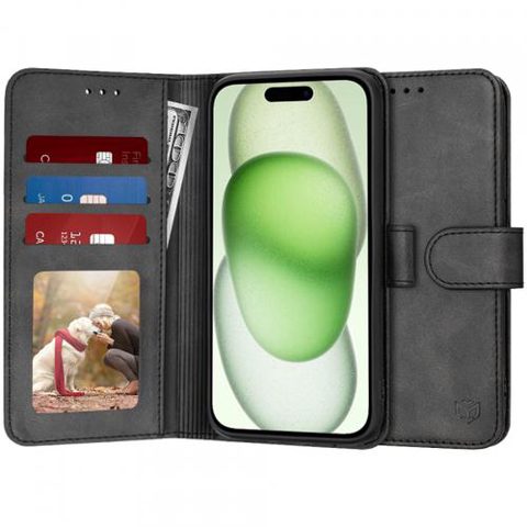 Husa pentru Apple iPhone 15 Plus, Techsuit, Diary Book, Neagra