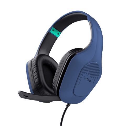 Casti cu microfon Trust GXT 415B Zirox, Jack 3.5 mm, Albastru
