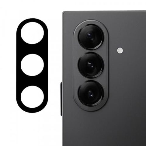 Folie de protectie Camera Spate Techsuit pentru Samsung Galaxy Z Fold7 F966, Sticla Securizata, Neagra