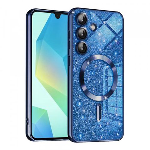 Husa MagSafe pentru Samsung Galaxy A16 5G A166 / A16 4G A165, Techsuit, Luxury Glitter, Albastra
