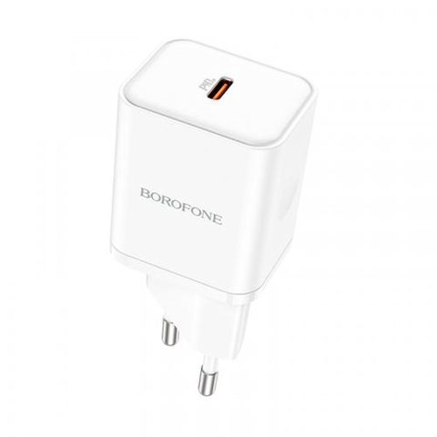 Incarcator Retea Borofone BN6 Field, 20W, 3A, 1 x USB-C (Alb)
