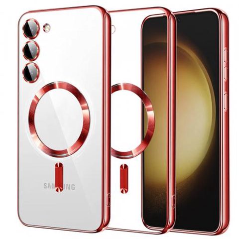 Husa MagSafe pentru Samsung Galaxy S23+ S916, Techsuit, Luxury Crystal, Rosie