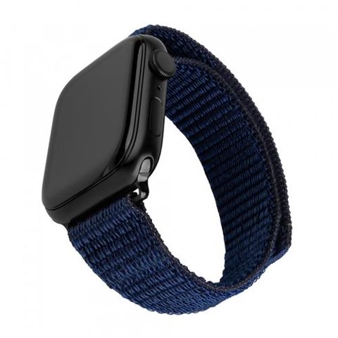 Curea Fixed Nylon Sporty pentru Apple Watch 49mm / 46mm / 45mm / 44mm / 42mm Series, Albastru