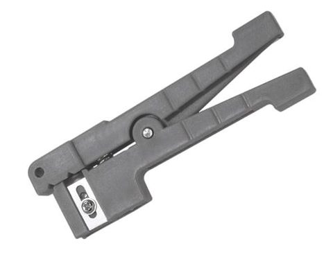 Cleste dezizolare cablu, LOGILINK, functii: dezizolare cablu, fibra optica, coaxial, si Cu pana la 3.2mm, maner antialunecare, 3x lame drepte, 1x lama rotunda (Gri)