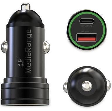 Incarcator MediaRange MRMA120, 30W, 1x USB-A si 1x USB-C (Negru)